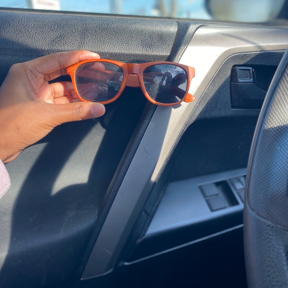Brown wood Shades